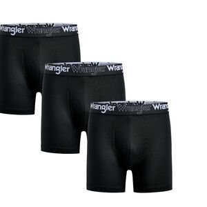 Wrangler Men's Black Boxer Briefs - 3 Pack